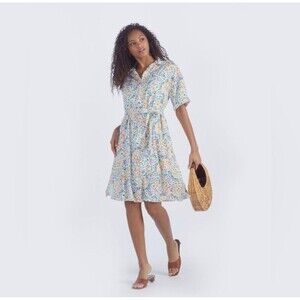 Summersalt The Do It All Belted Shirtdress in Wildflower Fields Print Size M